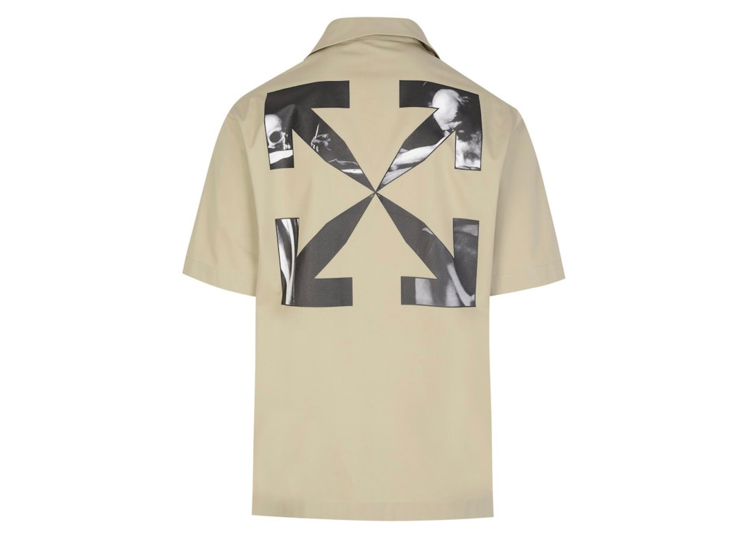 Pre-owned Off-white Caravag Arrow Holiday Shirt Sand Beige