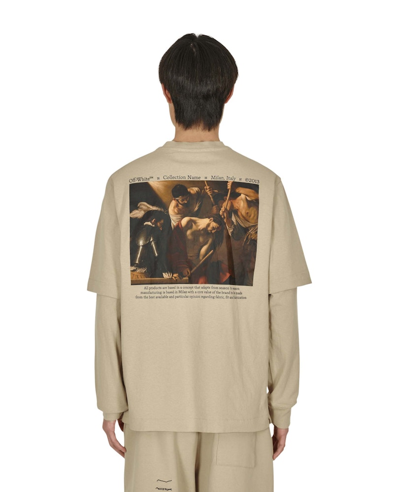Off-White Oversized Fit Caravag Arrow Logo White Hoodie OMBB037C99FLE0030110 main image 1