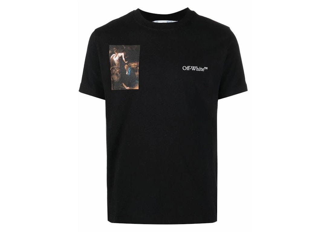 Pre-owned Off-white Caravaggio Lute Slim S/s T-shirt Black
