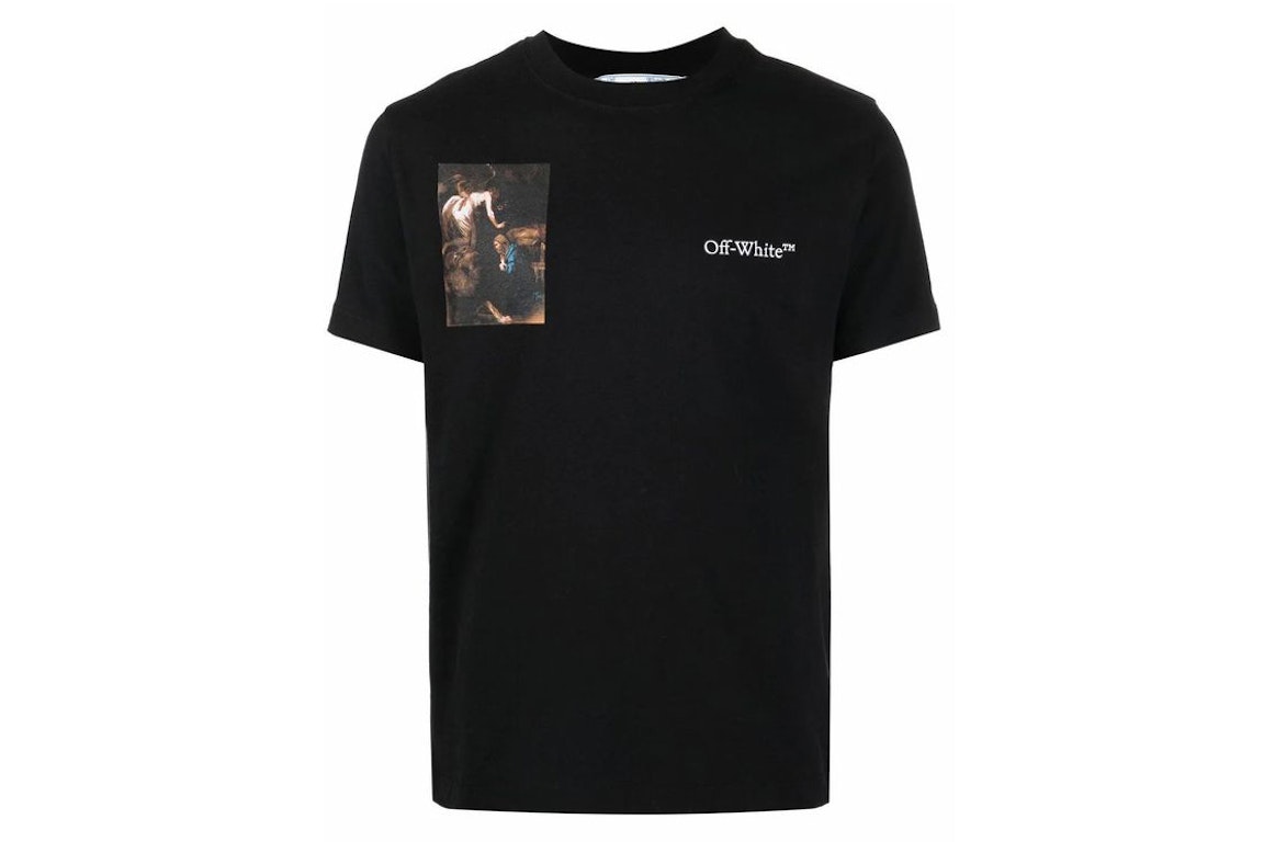 Pre-owned Off-white Caravaggio Lute Slim S/s T-shirt Black