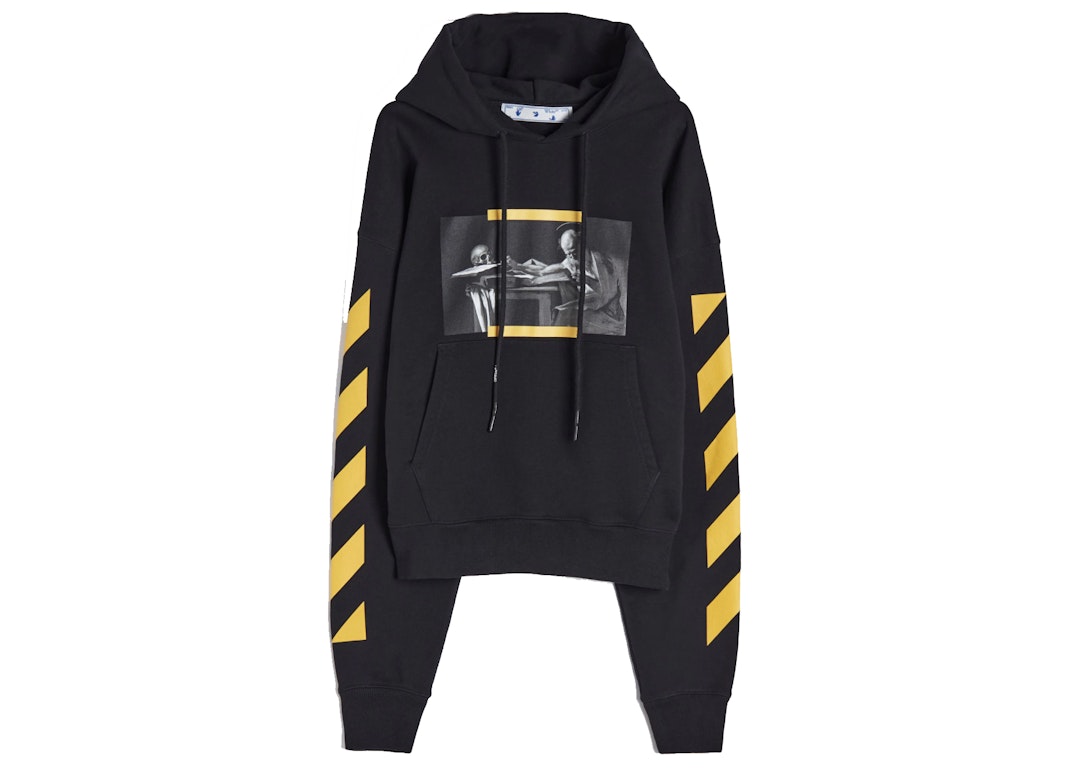 Pre-owned Off-white Caravaggio Painting Hoodie Black/yellow
