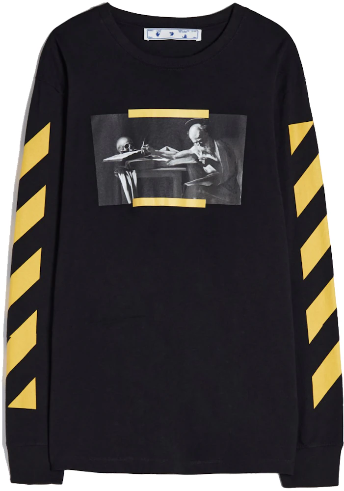 OFF-WHITE Caravaggio Painting L/S T-shirt Black/Yellow Men's - FW21 - US