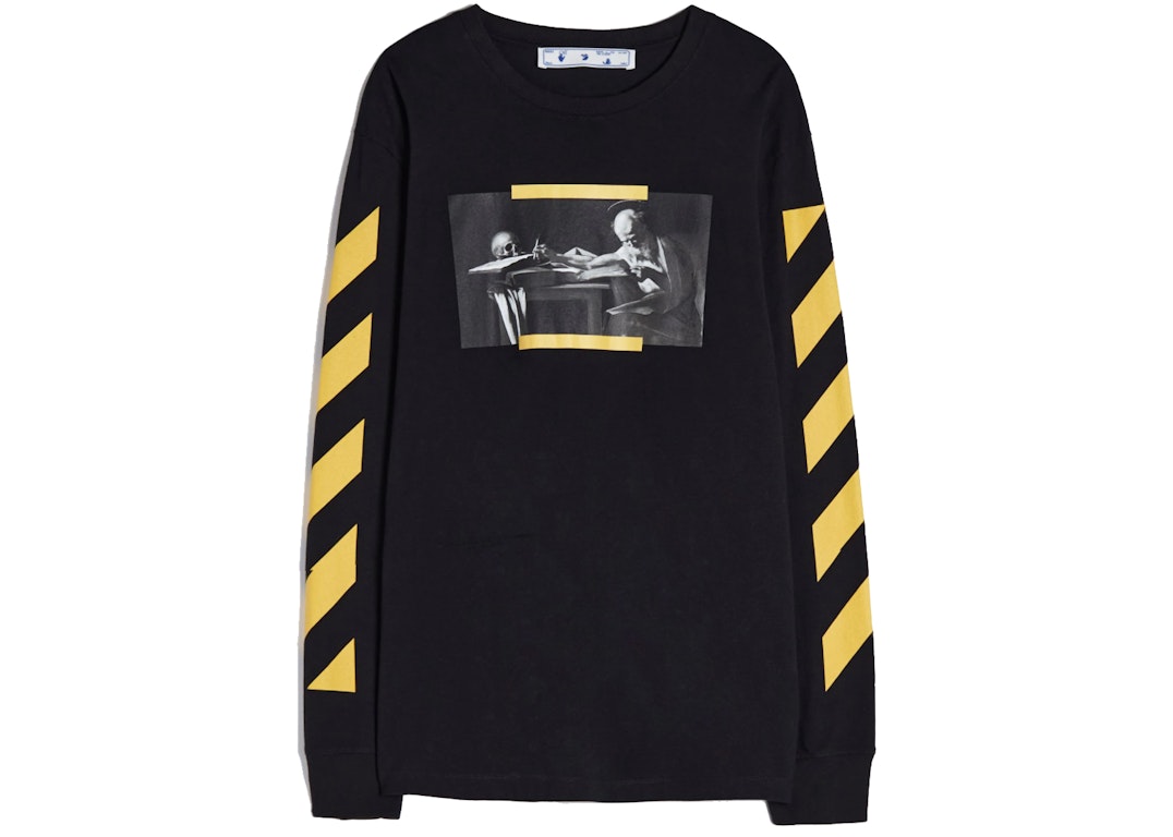 Pre-owned Off-white Caravaggio Painting L/s T-shirt Black/yellow