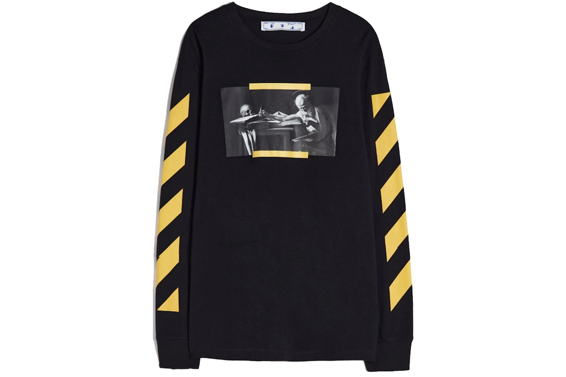 Pre-owned Off-white Caravaggio Painting L/s T-shirt Black/yellow