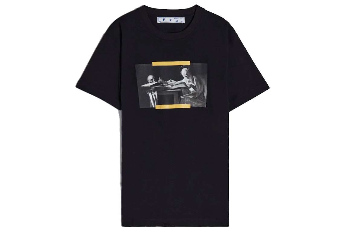 Pre-owned Off-white Caravaggio Painting S/s T-shirt Black/yellow