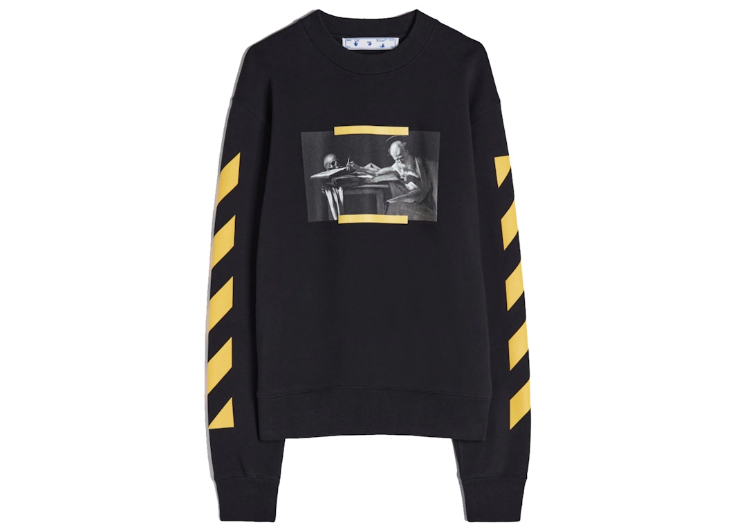 Pre-owned Off-white Caravaggio Painting Sweatshirt Black/yellow