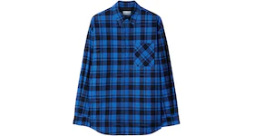 Off-White Checked Flannel Shirt Royal Blue/Black