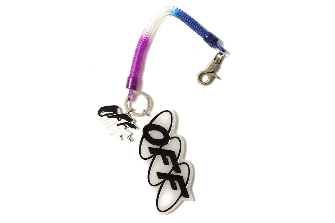 Pre-owned Off-white Circle Bungee Keyring Violet