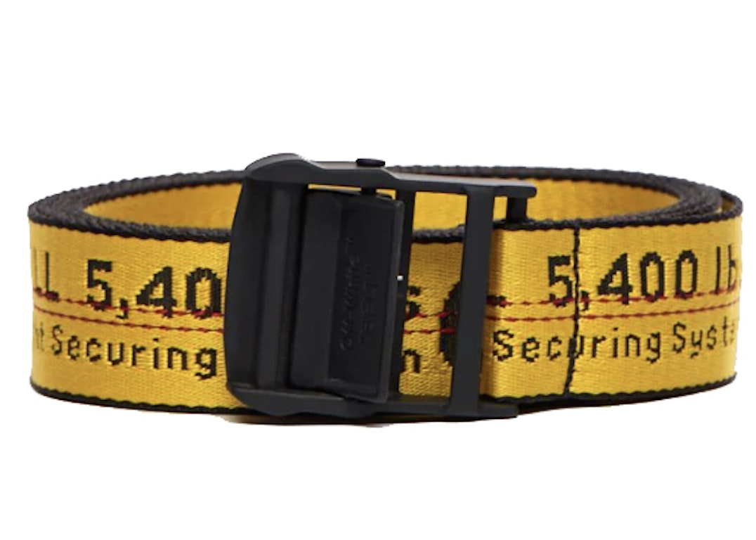Pre-owned Off-white Classic Industrial Belt (fw21) Yellow/black