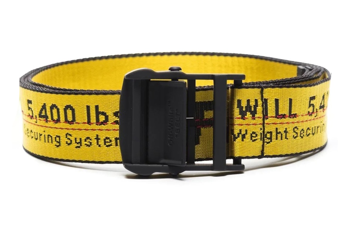 Pre-owned Off-white Classic Industrial Belt Yellow/black