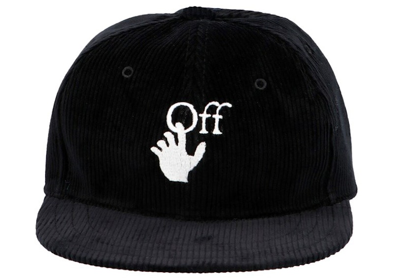 OFF-WHITE Corduroy Logo Cap Black