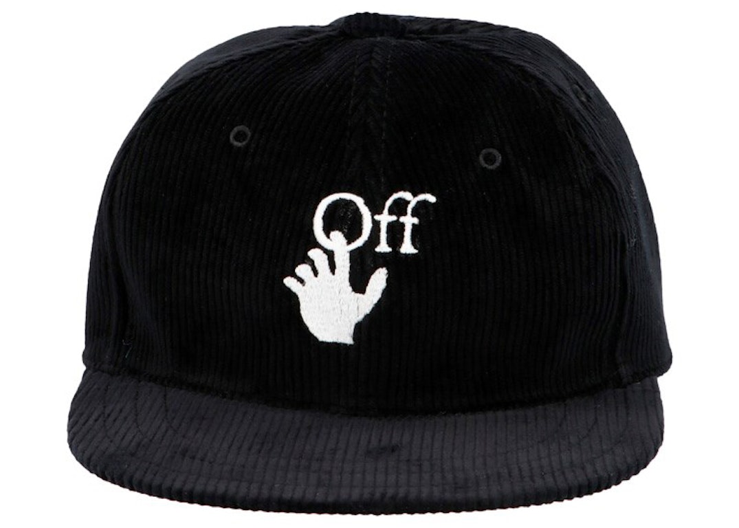 Pre-owned Off-white Corduroy Logo Cap Black