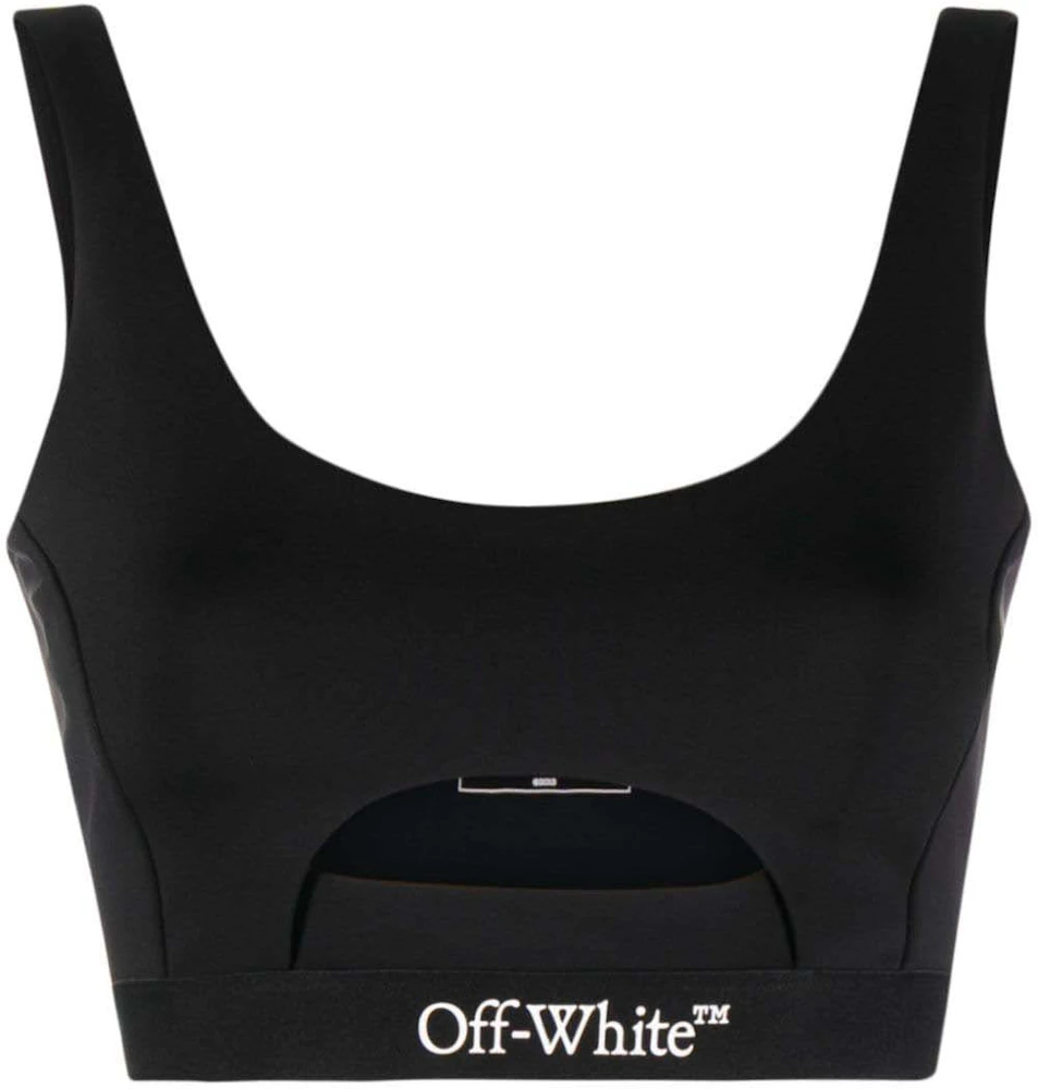 OFF-WHITE Cut-Out Bra Top Black - FW23 - US