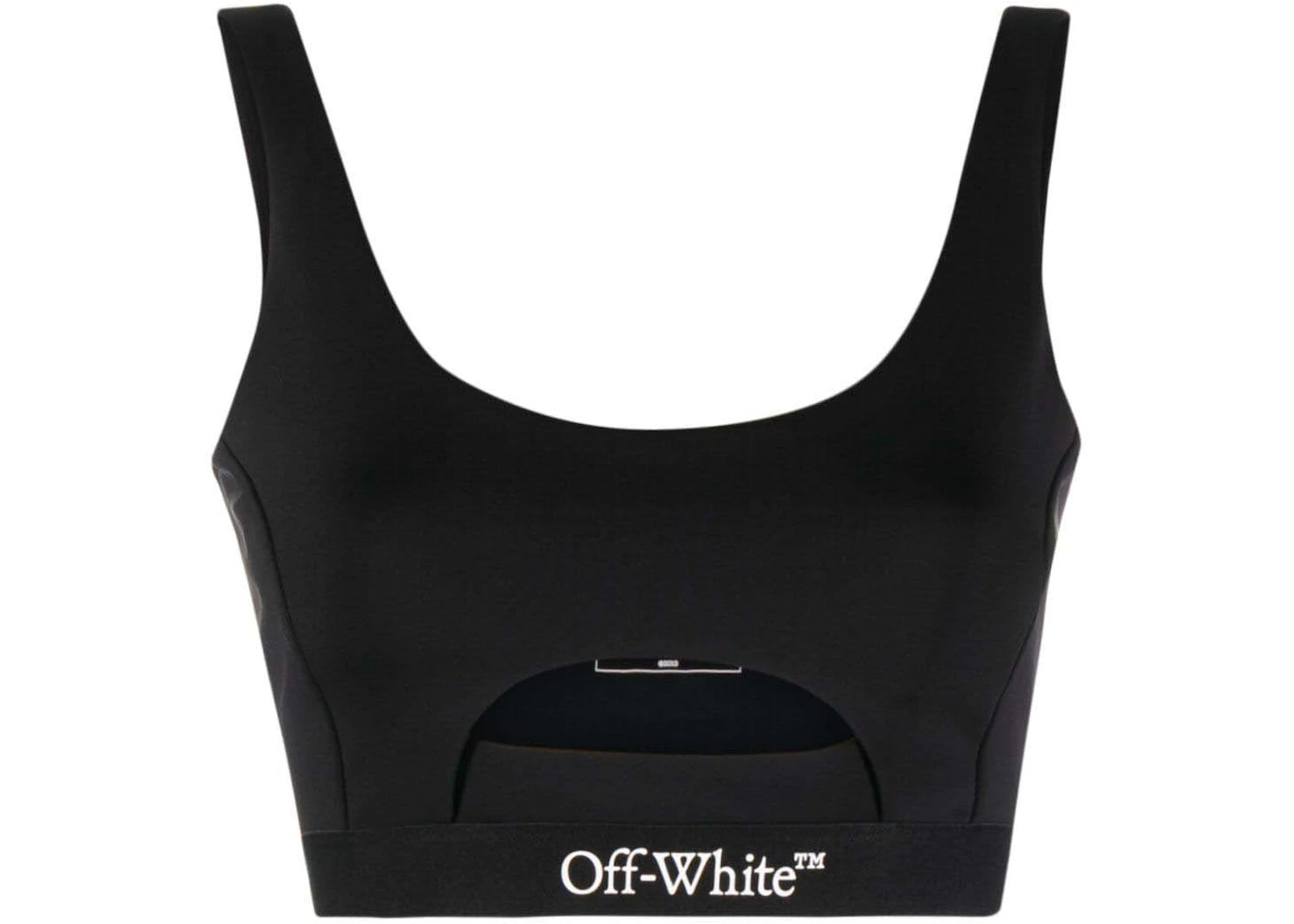 OFF-WHITE Cut-Out Bra Top Black - FW23 - US