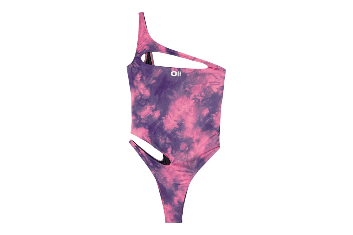 Pre-owned Off-white Cut-out Tie-dye Swimsuit Tie Dye Pink/blue