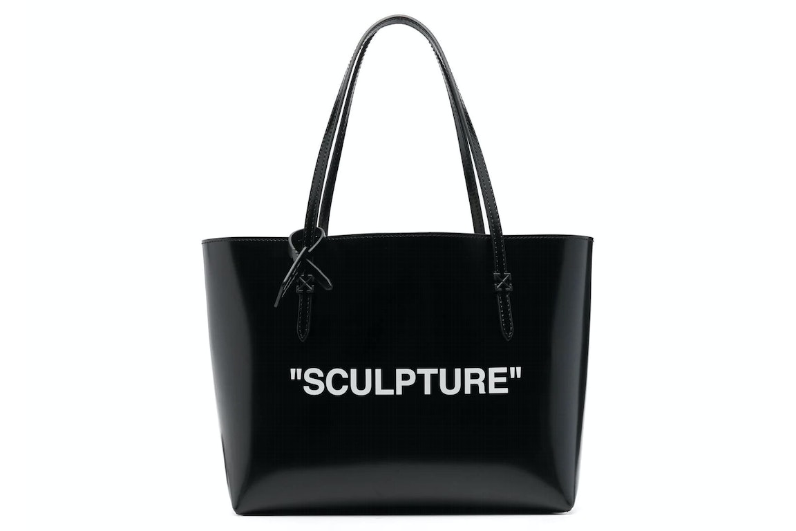 Pre-owned Off-white Day Off 28 Quote Tote Bag Black/white