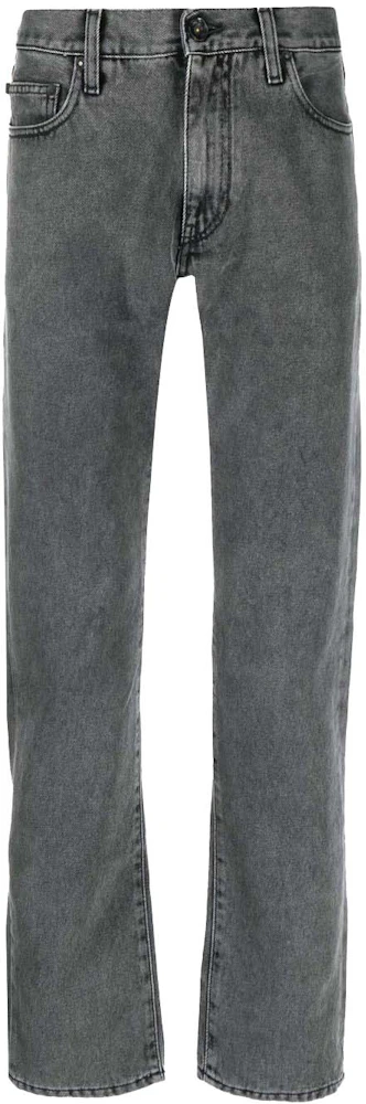 OFF-WHITE Diag Logo Jeans Grey Men's - US