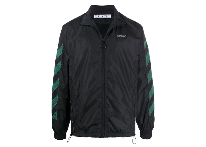 OFF-WHITE Diag Nylon Jacket Black/White Men's - FW20 - US