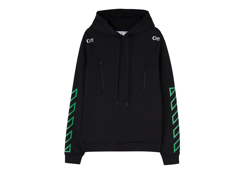 Off white hot sale hoodie black green