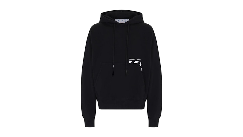 OFF-WHITE Diag Pocket Design Skate Fit Hoodie Black 男装