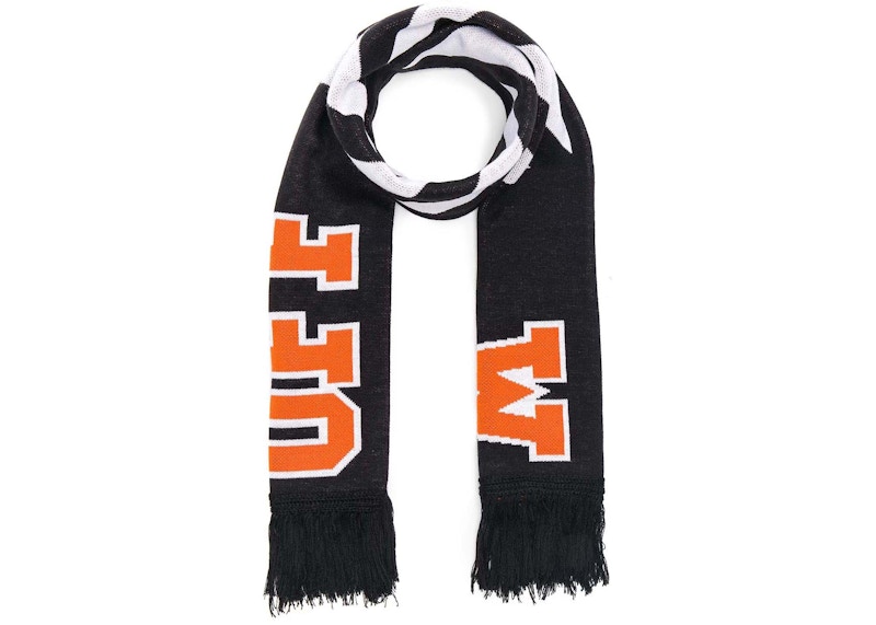 Off-White Diagonal Big Logo Scarf Black/Orange/White in Cotton - CN