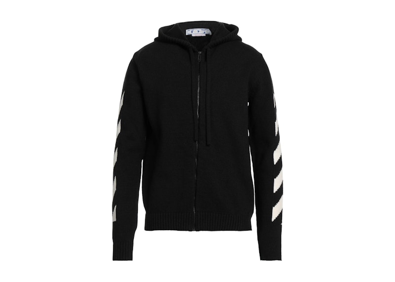 Off white black diagonal hoodie hotsell