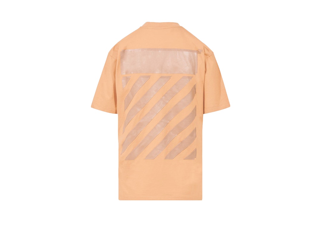 Pre-owned Off-white Diagonal Regular T-shirt Brown