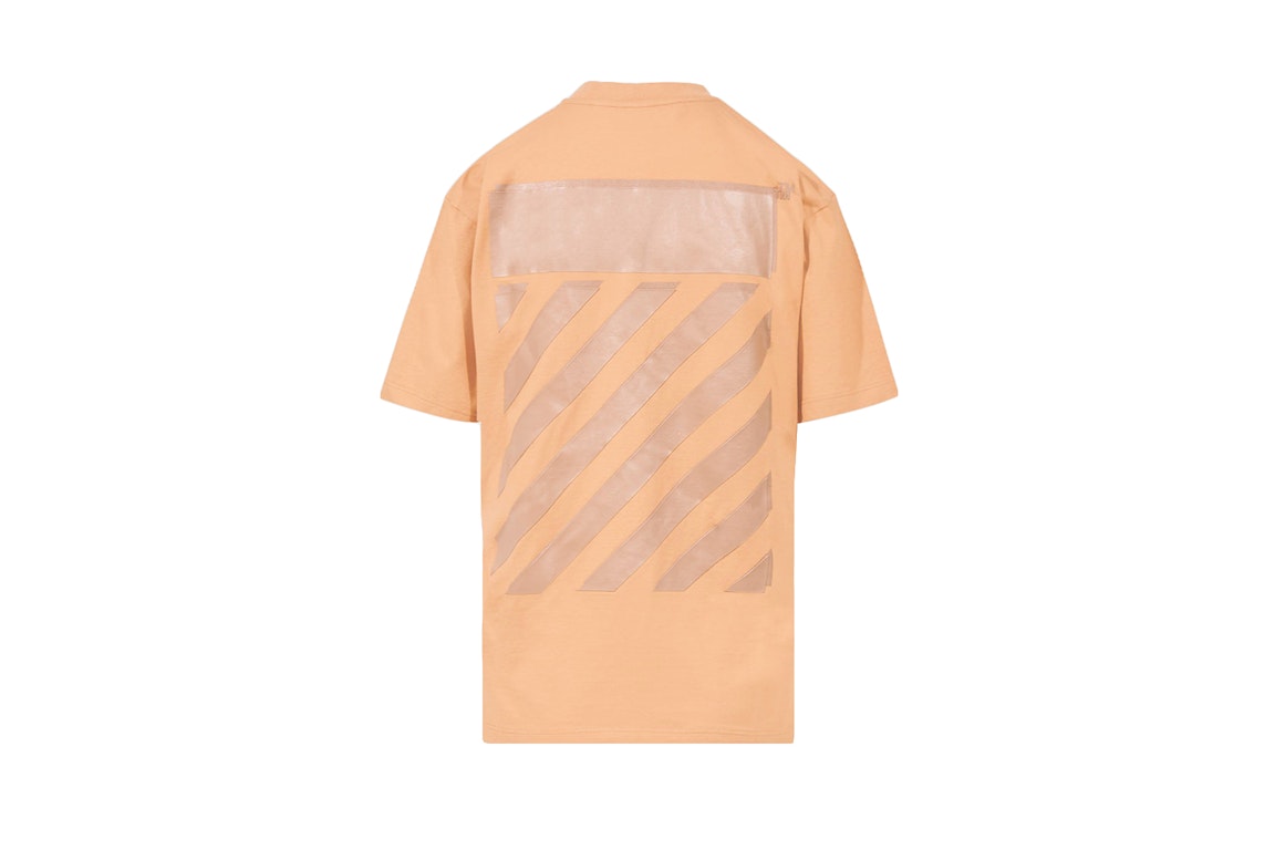 Pre-owned Off-white Diagonal Regular T-shirt Brown
