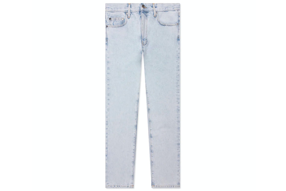 Pre-owned Off-white Diagtab Jeans Blue