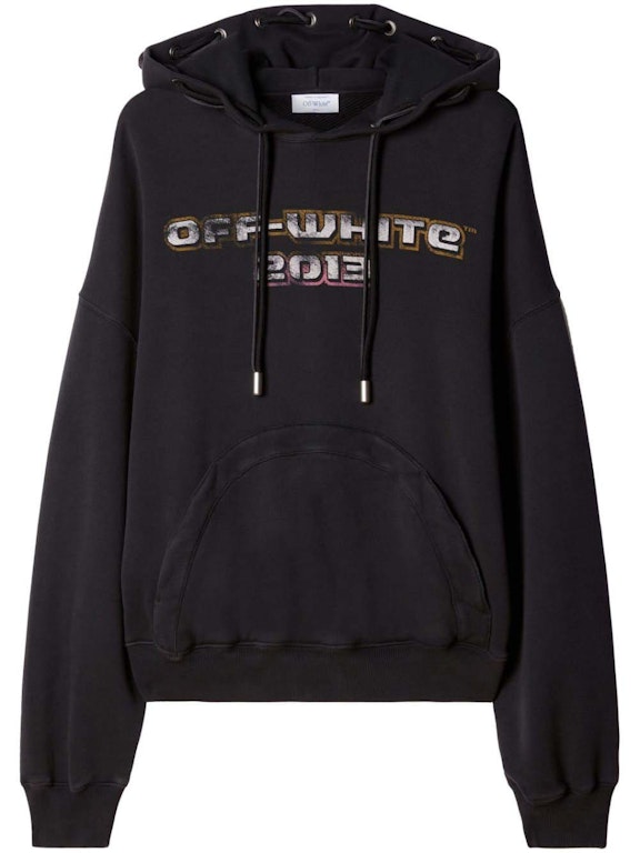 Pre-owned Off-white Digit Bacchus Cotton Hoodie Black