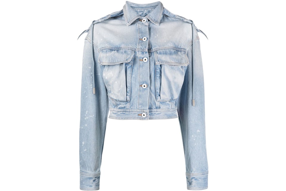 Off white denim jacket light blue Clearance