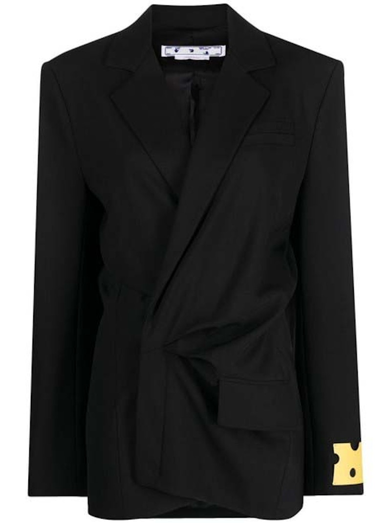 OFF WHITE Dry Wo Twist Blazer Dress Black FW22 US