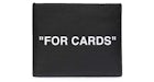 Off-White "FOR CARDS" Card Holder Black