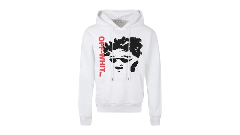【Off-White】Face Arrow Slim Hoodie OFF-WHITE Face Arrow Slim Fit Hoodie White Men's - FW24 - US