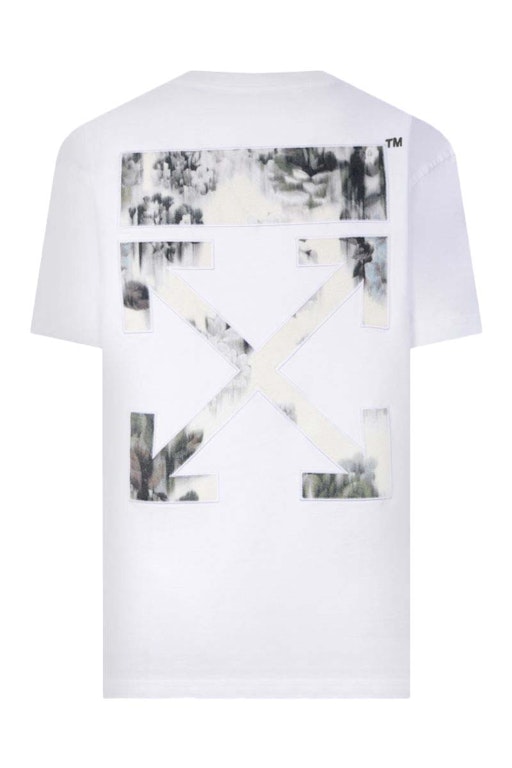 Pre-owned Off-white Flock Chine Flower Arrow Tee White/multi