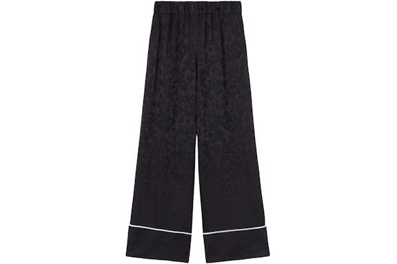 OFF-WHITE Floral Jacquard Pajama Pant Black