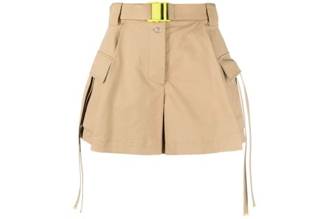 OFF-WHITE Gabardine Cargo Shorts Camel FW22 US - Main Image