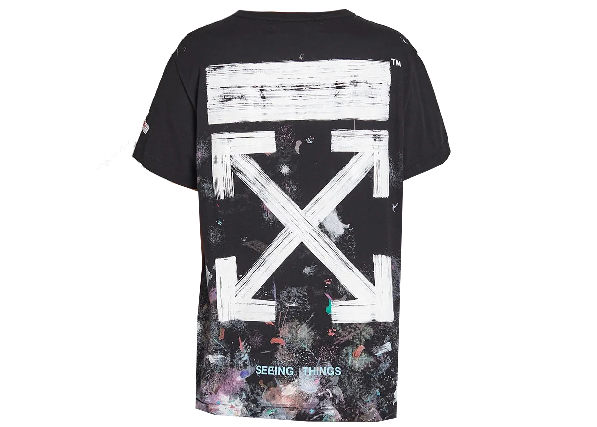 OFF-WHITE Galaxy Brushed T-shirt Black/Blue Men's - US