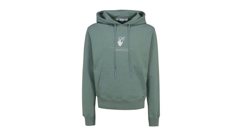 Pre-owned Off-white Men's Offwhite Graffiti Logo Hoodie In Green