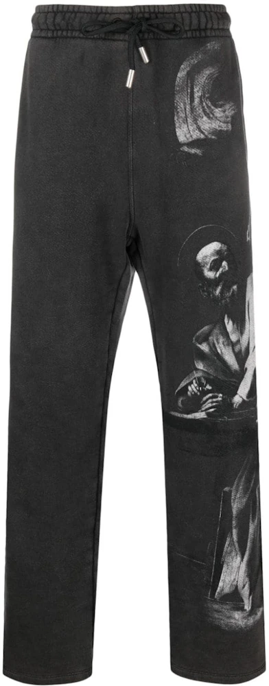 OFF-WHITE Graphic-Print Track Pants Black Men's - FW23 - US