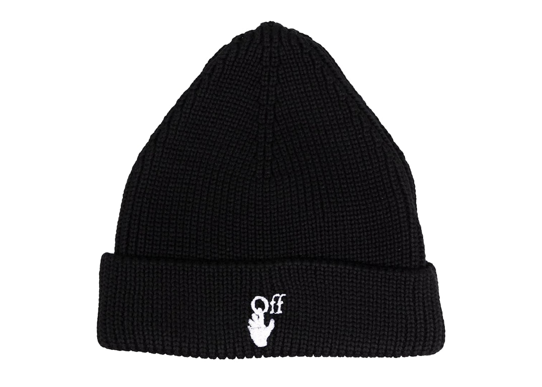 Pre-owned Off-white Hand Off Beanie Black