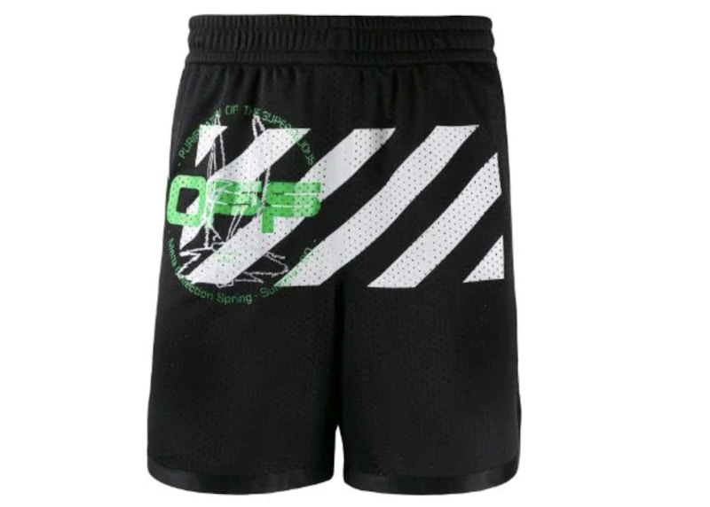 OFF-WHITE Harry the Bunny Mesh Shorts Black - SS20 Men's - US