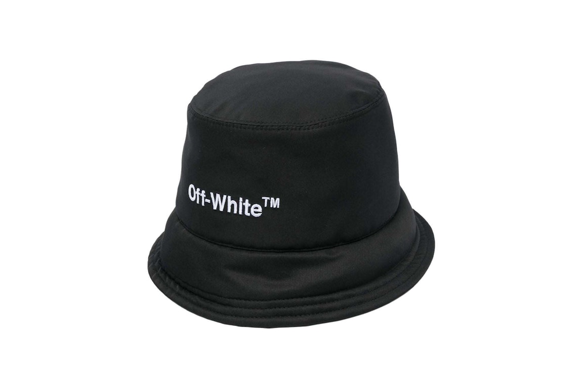 Pre-owned Off-white Helvetica Bucket Hat Black/white