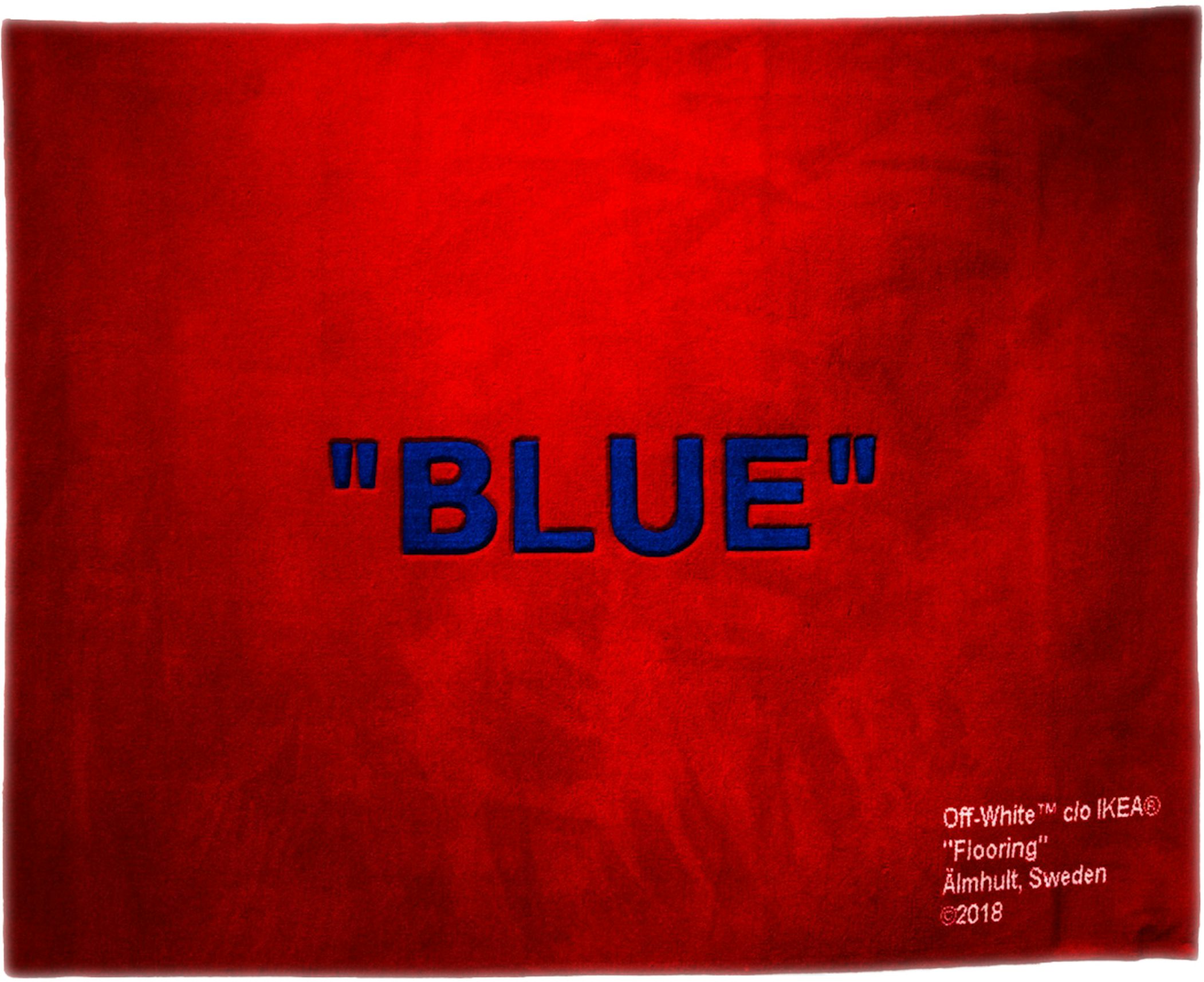 Virgil Abloh x IKEA BLUE Rug 250x200 CM Red/Blue - FW18 - US