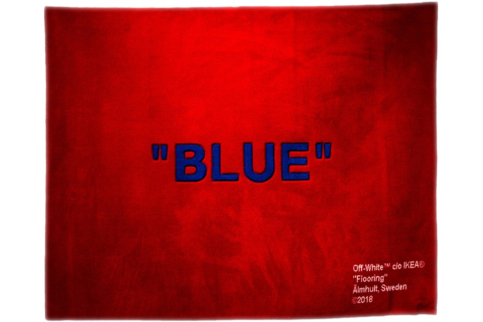 Virgil Abloh x IKEA BLUE Rug 250x200 CM Red/Blue