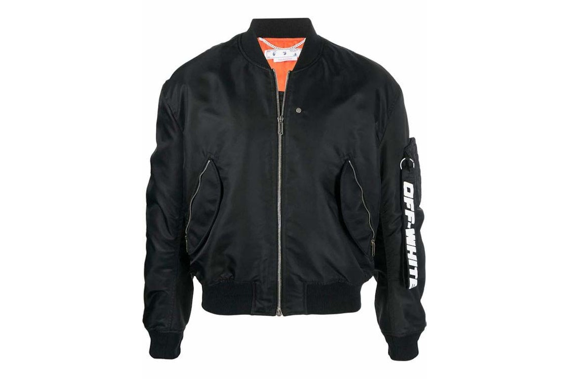 Pre-owned Off-white Indust Bomber Black