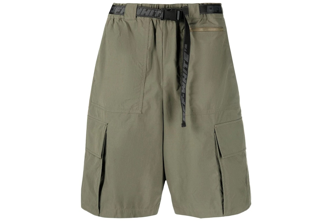 Pre-owned Off-white Industrial Cargo Short Green