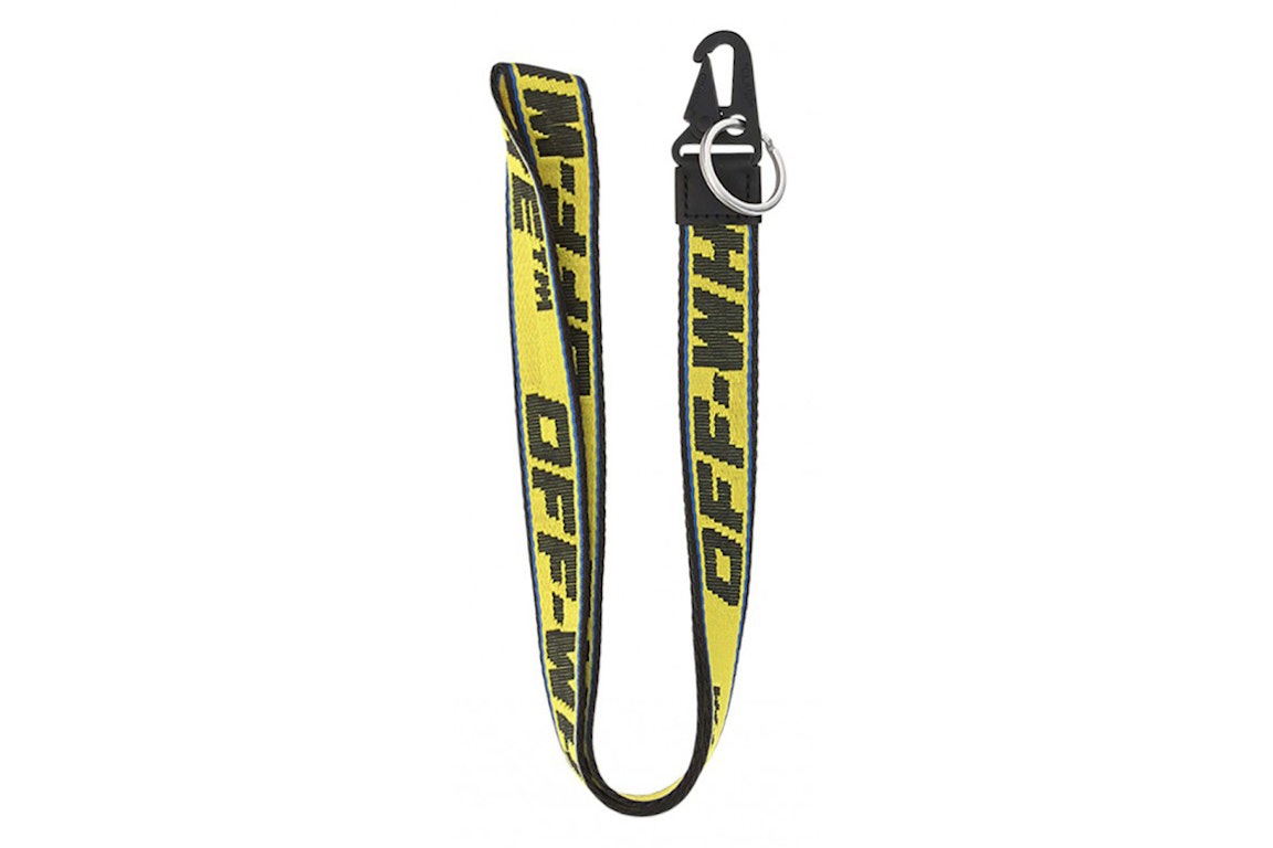 Pre-owned Off-white Key Ring Neck Keychain Yellow/black