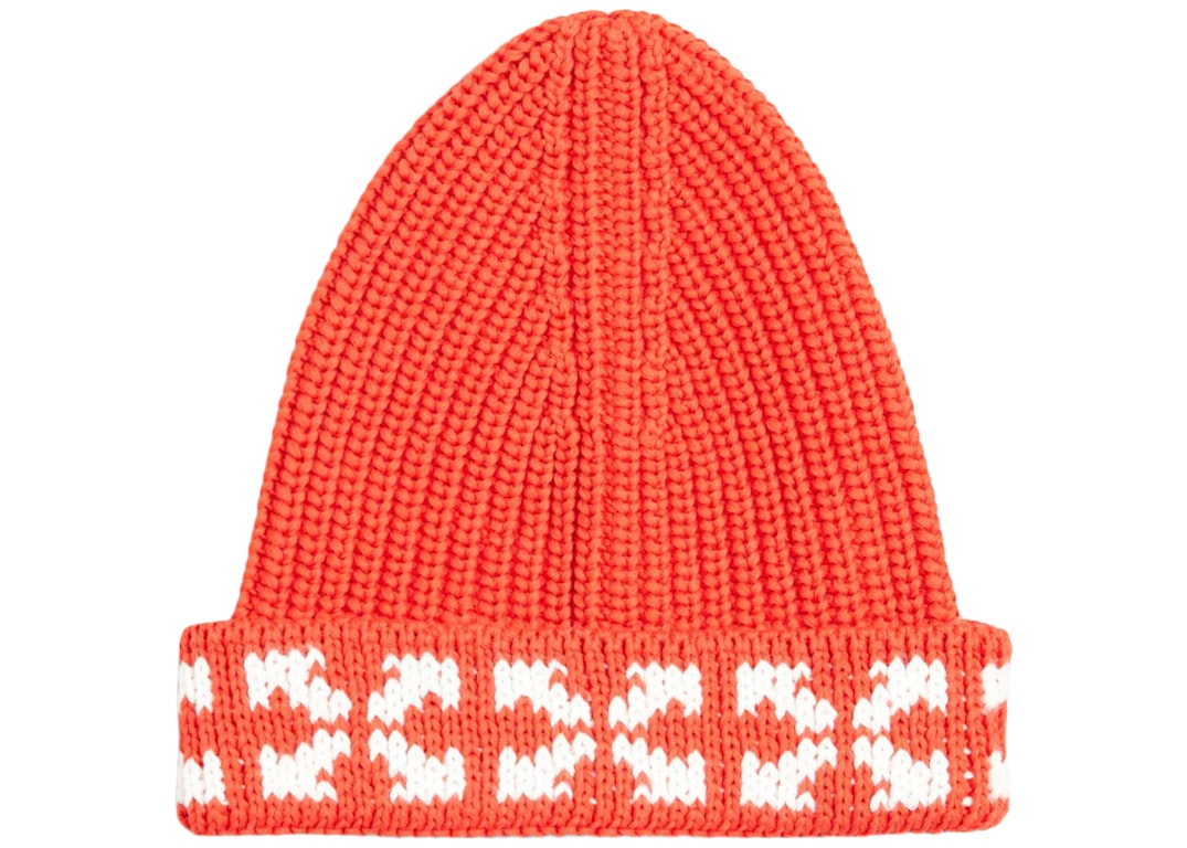 Pre-owned Off-white Kids Arrows Beanie Red