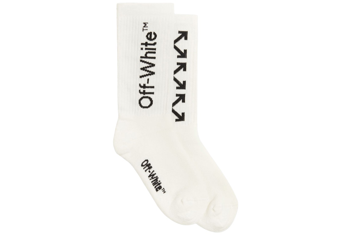 Pre-owned Off-white Kids Arrows Socks Whiite/black